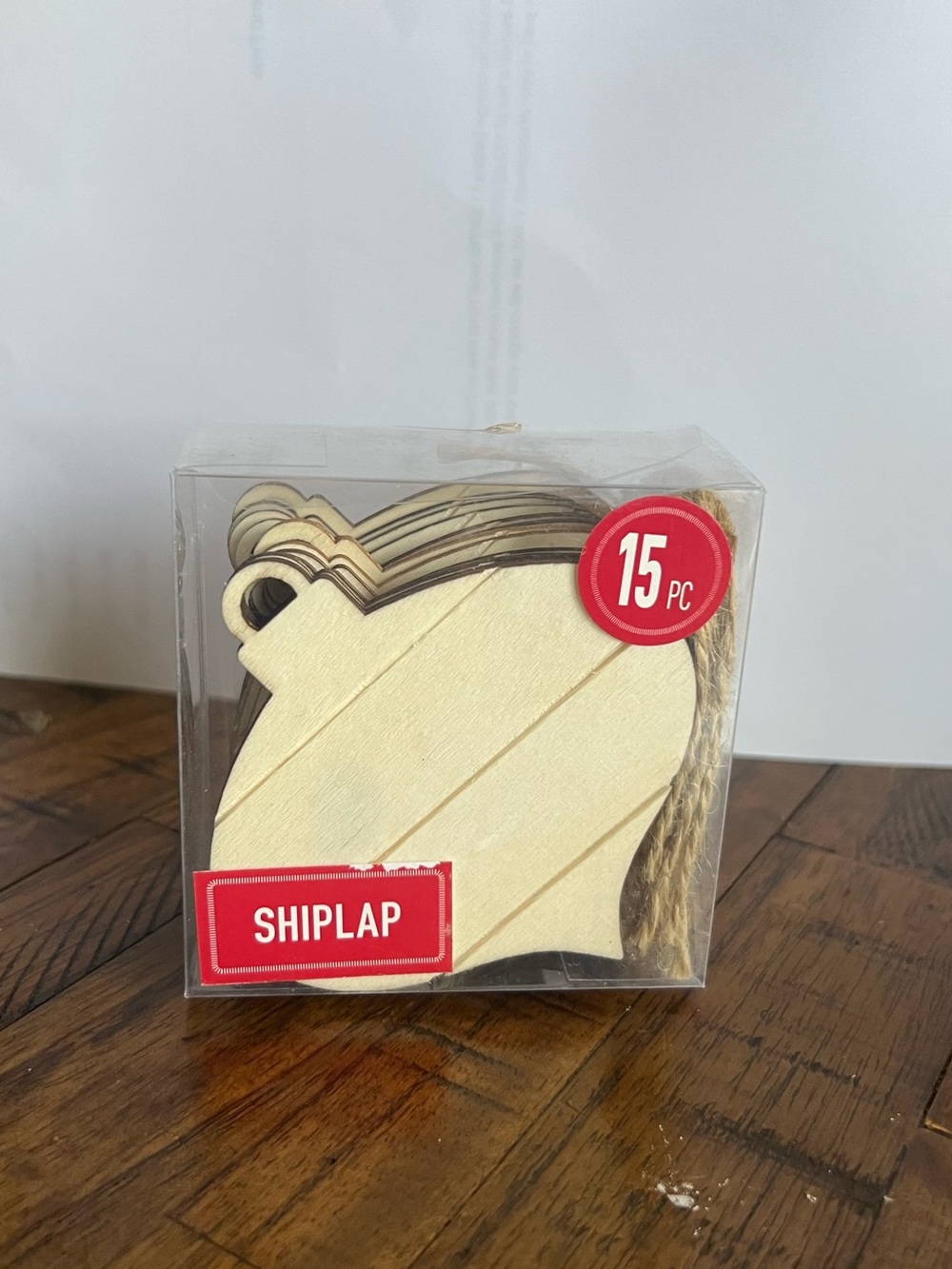 Makers Market Cream Ornaments Wood Tags with Twine